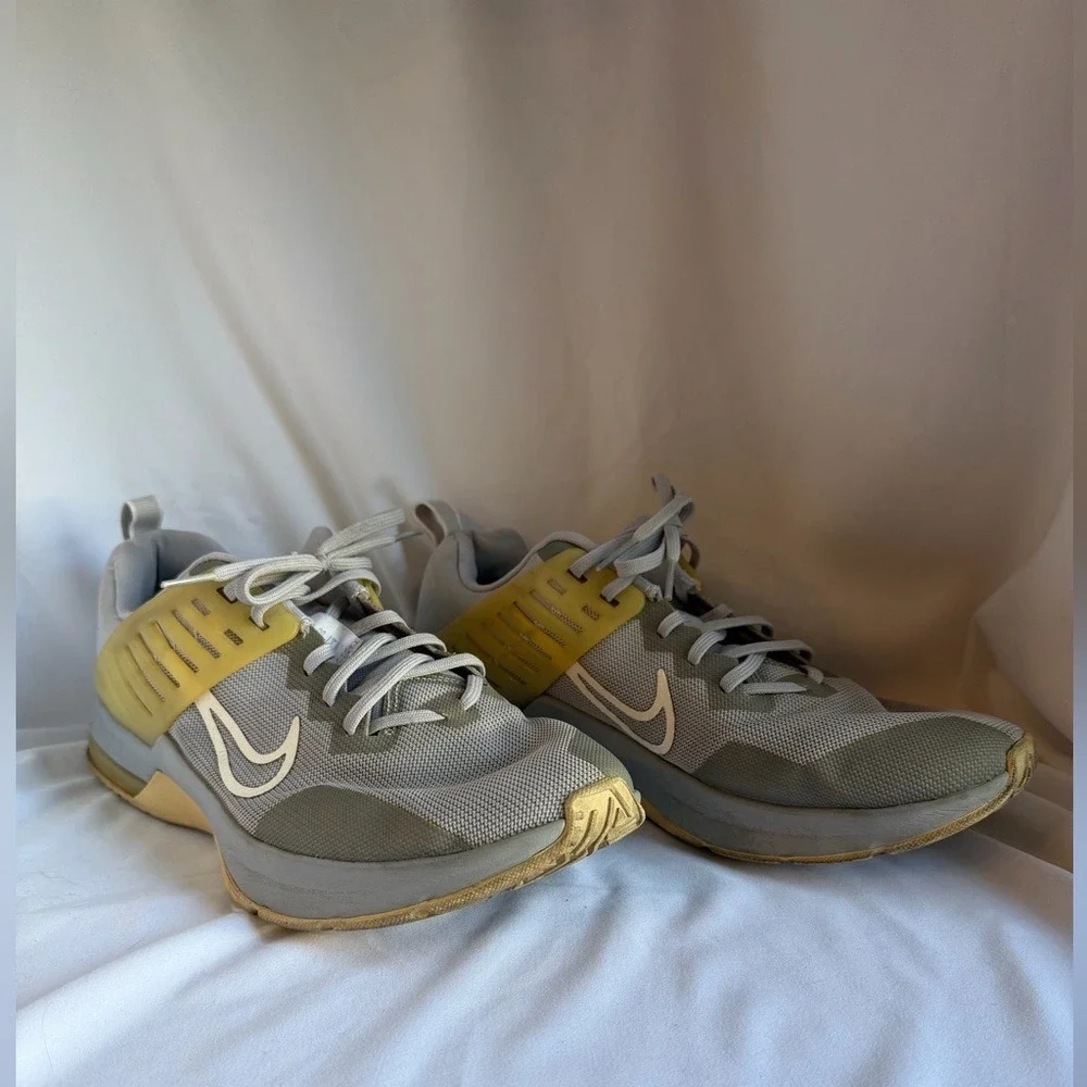 Nike Air Max Sneakers Men's Size 12 Gray Yellow Running Shoes CJ8058-004‎
